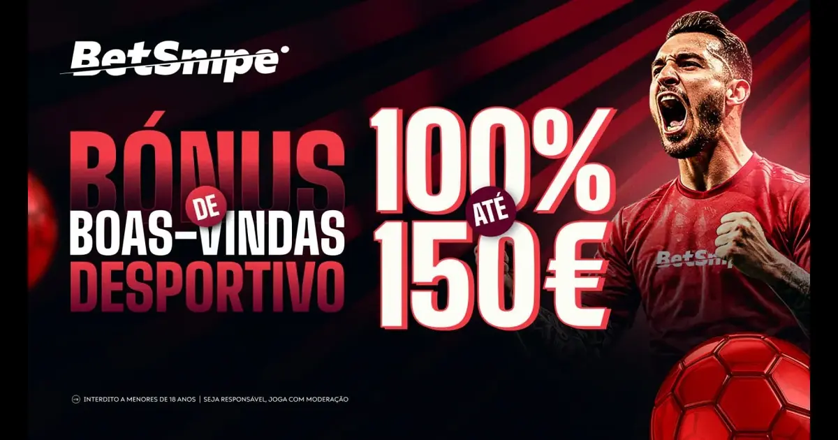 Bónus de boas-vindas desportivo Betsnipe | 100% até 150€ com promocode PICKMANIA