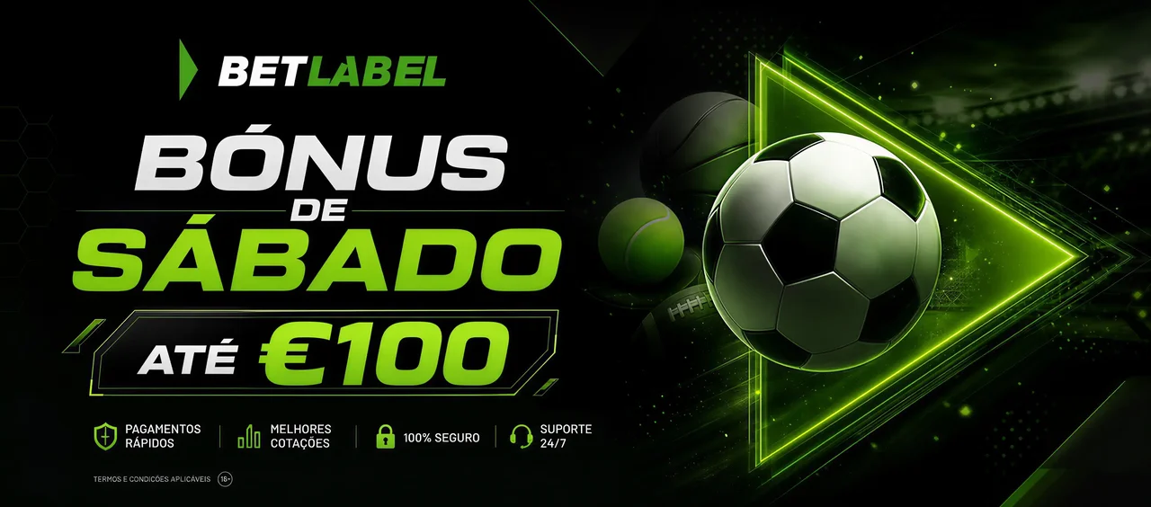 Bónus semanal Betlabel: 100% até €100 aos sábados com promocode PICKMANIA