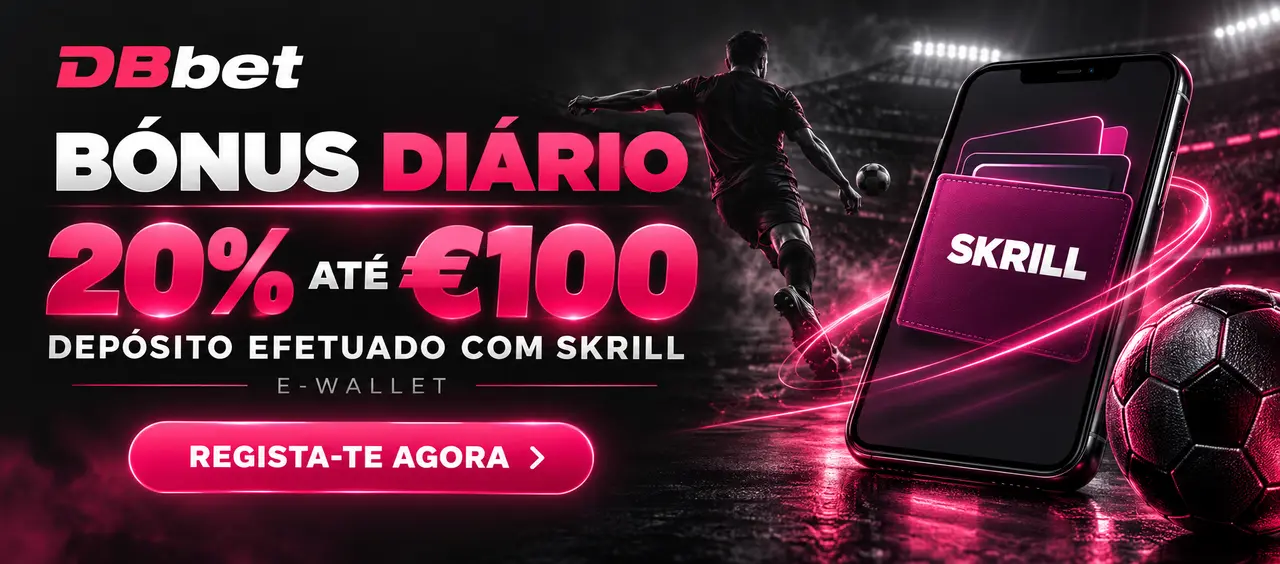 Bónus diário da DB Bet, 20% do depósito por Skrill até €100